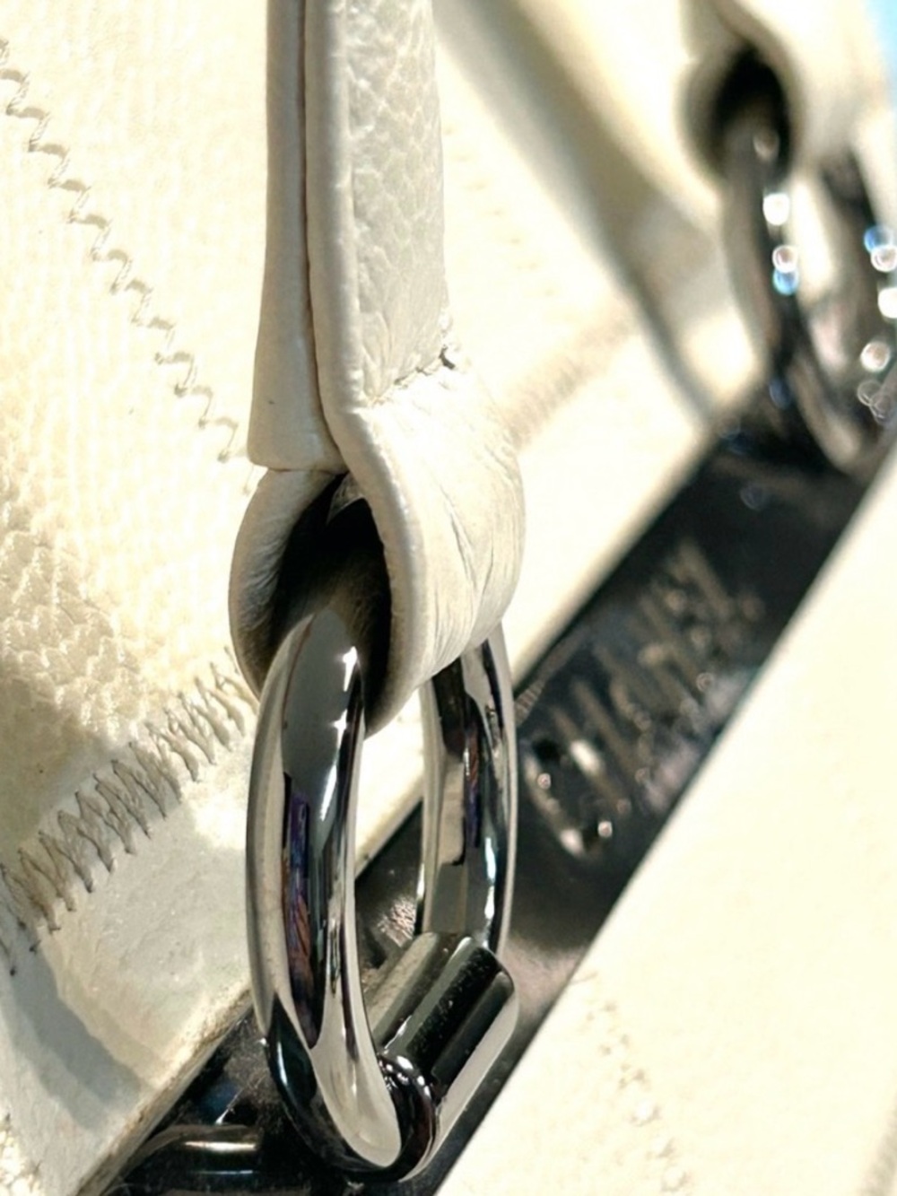 Authentic Chanel White Quilted Large Tote Bag with Top Handles Silver hardware - Picture 6 of 14